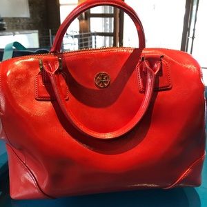 Gorge Tory Burch Patent Saffiano Robinson Satchel